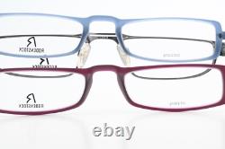 RODENSTOCK Glasses 3 Piece Lot Rectangle Metal Acetate Blue Red Silver Germany