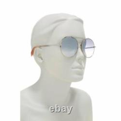 Rag & Bone Womens Silver Round Metal Frame Rim 59mm Sunglasses 100% UV Case NEW