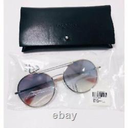 Rag & Bone Womens Silver Round Metal Frame Rim 59mm Sunglasses 100% UV Case NWT