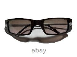Rare Y2K Vintage Cyber Wrap Authentic CHANEL Brown And Silver Sunglasses