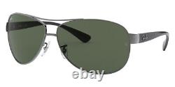 Ray-Ban 0RB3386 Sunglasses Men Silver Aviator 63mm New 100% Authentic
