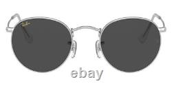 Ray-Ban 0RB3447 Sunglasses Men Silver Round 47mm New & Authentic