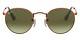 Ray-ban 0rb3447 Sunglasses Men Silver Round 47mm New & Authentic