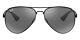 Ray-ban 0rb3523 Sunglasses Men Black Aviator 59mm New & Authentic