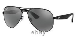 Ray-Ban 0RB3523 Sunglasses Men Black Aviator 59mm New & Authentic