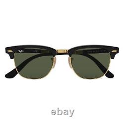 Ray Ban Club master Folding RB2176 901 51 Black Gold Frame Green Lenses