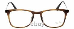 Ray Ban Designer Reading Glasses Glossy Havana Tortoise/Silver RB7086-2012-51 mm