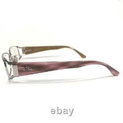 Ray-Ban Eyeglasses Frames RB6157 2501 Silver Brown Pink Horn Wire Rim 53-16-130