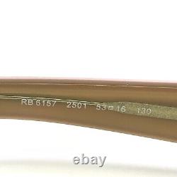 Ray-Ban Eyeglasses Frames RB6157 2501 Silver Brown Pink Horn Wire Rim 53-16-130