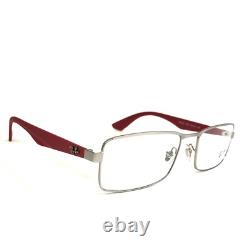 Ray-Ban Eyeglasses Frames RB6332 2538 Red Silver Rectangular Full Rim 53-18-140