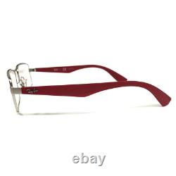 Ray-Ban Eyeglasses Frames RB6332 2538 Red Silver Rectangular Full Rim 53-18-140