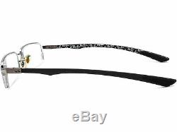 Ray Ban Eyeglasses RB 8407 2709 Carbon Fiber Silver Half Rim Frame 5217 140