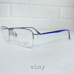 Ray-Ban Eyeglasses RB 8721 1164 LightRay Silver/Blue Half Rim Italy 12266