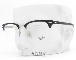 Ray-Ban Half Rim Eyeglasses Glasses RB3716VM 2861 Shiny Black Silver 50mm withcase