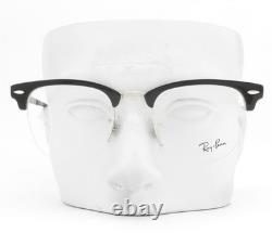 Ray-Ban Half Rim Eyeglasses Glasses RB3716VM 2861 Shiny Black Silver 50mm withcase