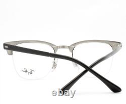 Ray-Ban Half Rim Eyeglasses Glasses RB3716VM 2861 Shiny Black Silver 50mm withcase