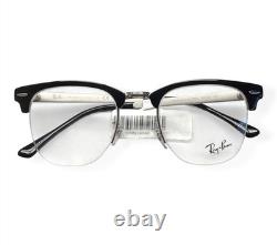 Ray-Ban Half Rim Eyeglasses Glasses RB3716VM 2861 Shiny Black Silver 50mm withcase
