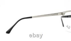 Ray-Ban Half Rim Eyeglasses Glasses RB3716VM 2861 Shiny Black Silver 50mm withcase