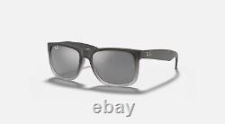 Ray-Ban Justin Classic Grey/Silver Mirror Gradient 54mm Sunglasses RB4165 852/88
