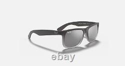 Ray-Ban Justin Classic Grey/Silver Mirror Gradient 54mm Sunglasses RB4165 852/88