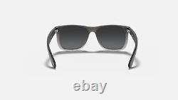 Ray-Ban Justin Matte Grey/Silver Gradient Mirrored 51mm Sunglasses RB4165 852/88