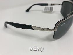 Ray Ban RB 3510 003/6G Sunglasses Frames 65/13 3N Silver Black Half Rim MS82