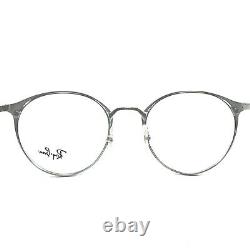 Ray-Ban RB 6378 2906 Eyeglasses Frames Blue Silver Round Full Wire Rim 49-21-145