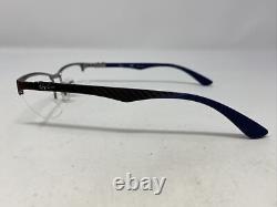 Ray Ban RB 8411 2713 52-17-140 Brown/Silver Half Rim Eyeglasses Frame -W13