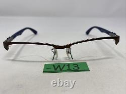 Ray Ban RB 8411 2713 52-17-140 Brown/Silver Half Rim Eyeglasses Frame -W13