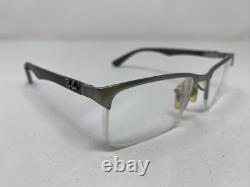 Ray-Ban RB 8411 2714 52-17-140 Silver Half Rim Metal Eyeglasses Frame 1244