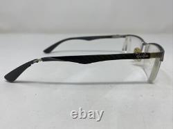 Ray-Ban RB 8411 2714 52-17-140 Silver Half Rim Metal Eyeglasses Frame 1244