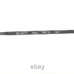 Ray-Ban RB3547V 2502 Eyeglasses Frames Silver Round Oval Full Rim 48-21-145