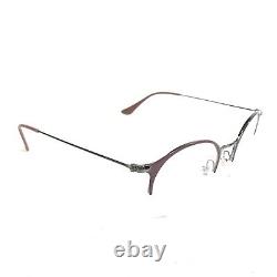 Ray-Ban RB3578V 2907 Eyeglasses Frames Purple Silver Round Half Rim 49-22-145