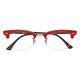 Ray Ban Rb4354v 5904 Red & Gold Optical Eyeglasses Half-rim Frame 48-22-140