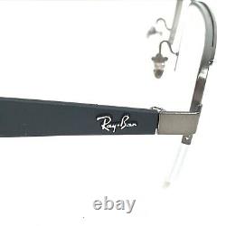 Ray-Ban RB6331 2620 Eyeglasses Frames Black Grey Rectangular Half Rim 52-19-140