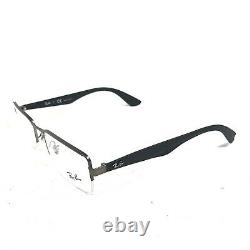 Ray-Ban RB6331 2620 Eyeglasses Frames Black Grey Rectangular Half Rim 52-19-140