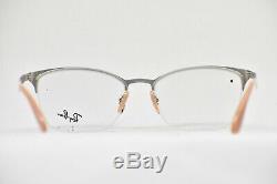 Ray Ban RB6345 2595 Silver Half-Rimmed Eyeglasses New Authentic 52