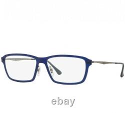 Ray-Ban RB7038 5451 Blue Gunmetal Full Rim Rectangular LightRay Titanium