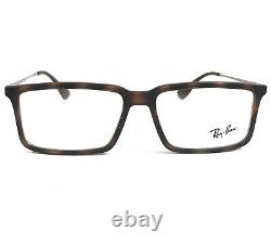 Ray-Ban RB7043 5365 Eyeglasses Frames Tortoise Silver Square Full Rim 52-14-140