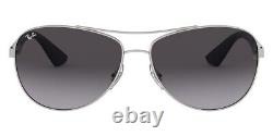Ray-Ban Sunglasses RB3526 019/8G Matte Silver Aviator Light Gray Gradient 63mm