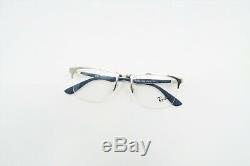 Ray-Ban Unisex Semi-Rim Brushed Silver/Blue Glasses with Case RB 6362 2595 53mm