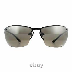 Ray-ban Black Silver Mirror Chromance Polar Grey Sunglasses Rb3544 002/5j New 64