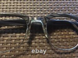 Retro Grey/Silver Horn Rim Shuron RonSir Eyeglass Frame USA 46-20 UNIFIT Bridge