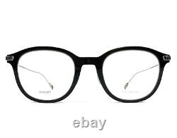 Rimowa Eyeglasses Frames RW50001U 001 Black Silver Round Full Rim 50-23-150