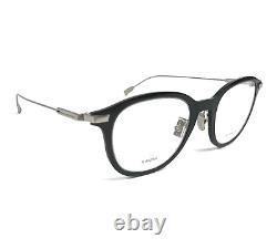 Rimowa Eyeglasses Frames RW50001U 001 Black Silver Round Full Rim 50-23-150