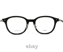 Rimowa Eyeglasses Frames RW50001U 001 Black Silver Round Full Rim 50-23-150