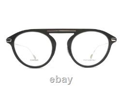 Rimowa Eyeglasses Frames RW50004U 001 Black Silver Round Full Rim 47-23-150