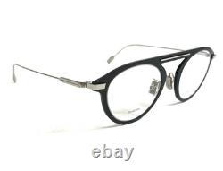Rimowa Eyeglasses Frames RW50004U 001 Black Silver Round Full Rim 47-23-150