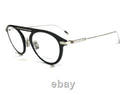 Rimowa Eyeglasses Frames RW50004U 001 Black Silver Round Full Rim 47-23-150