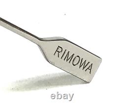 Rimowa Eyeglasses Frames RW50004U 001 Black Silver Round Full Rim 47-23-150
